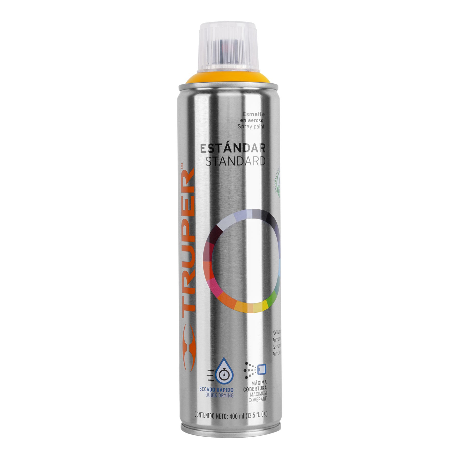 Pintura en aerosol amarilla, bote esbelto de 400 ml - 19042