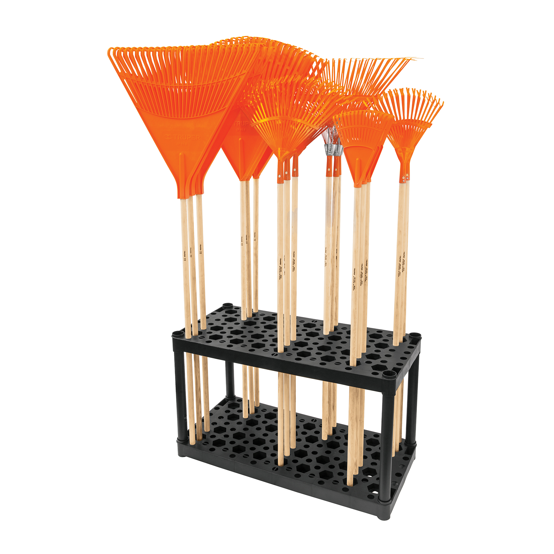 Rack de plástico para escobas, marca Truper - 55863