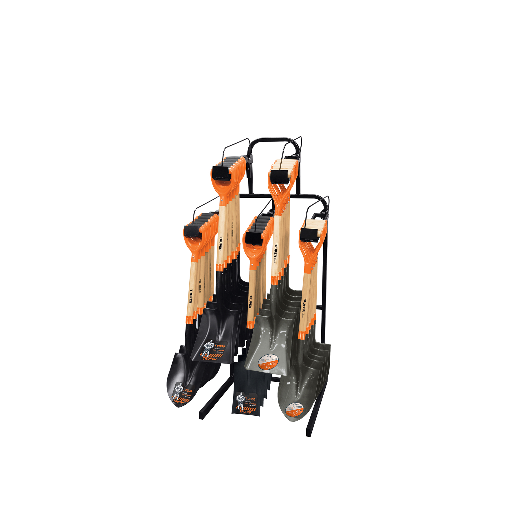 Rack para palas con mango Y de pared para 30 piezas - 50031