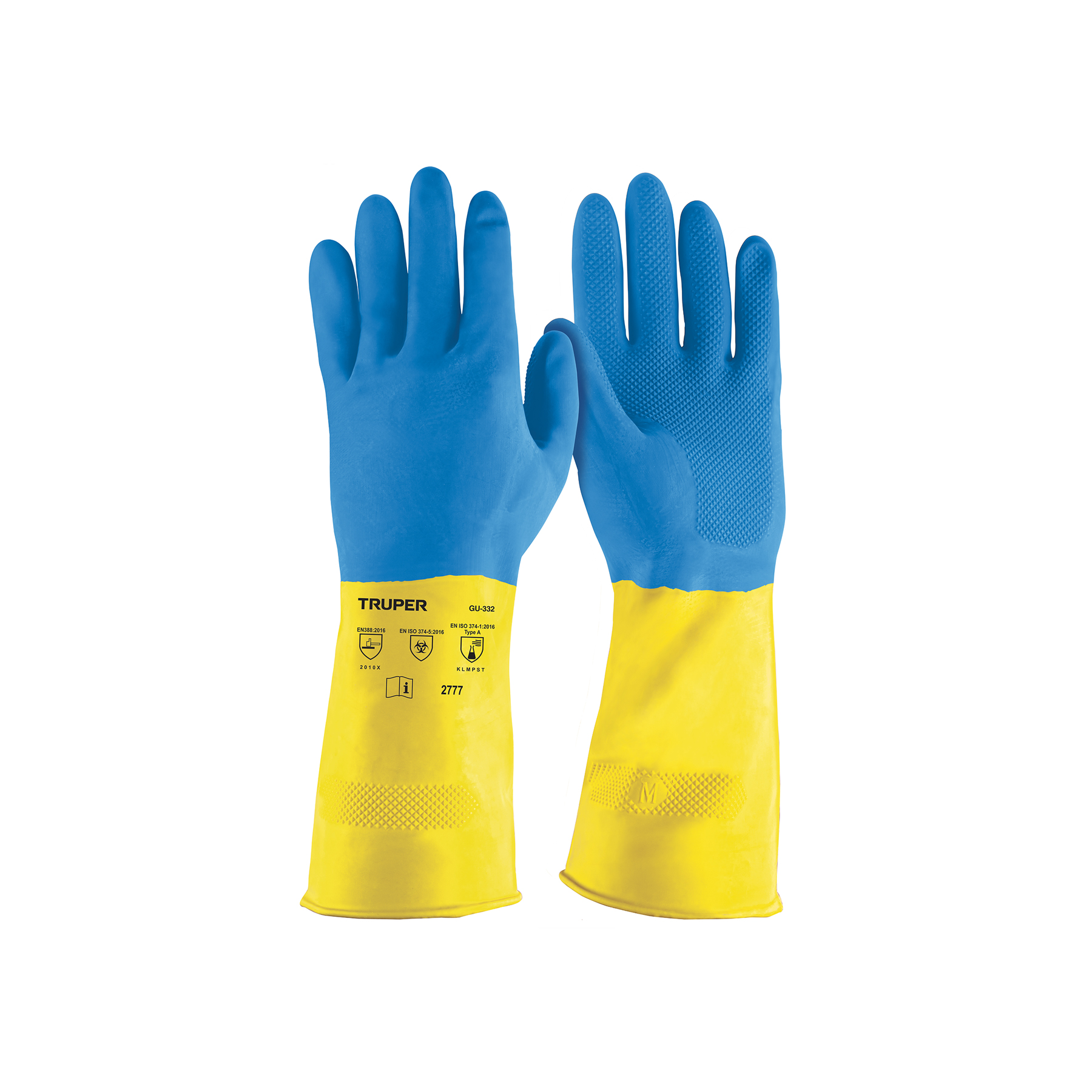 Guantes de látex reforzados para limpieza, talla M - 15268