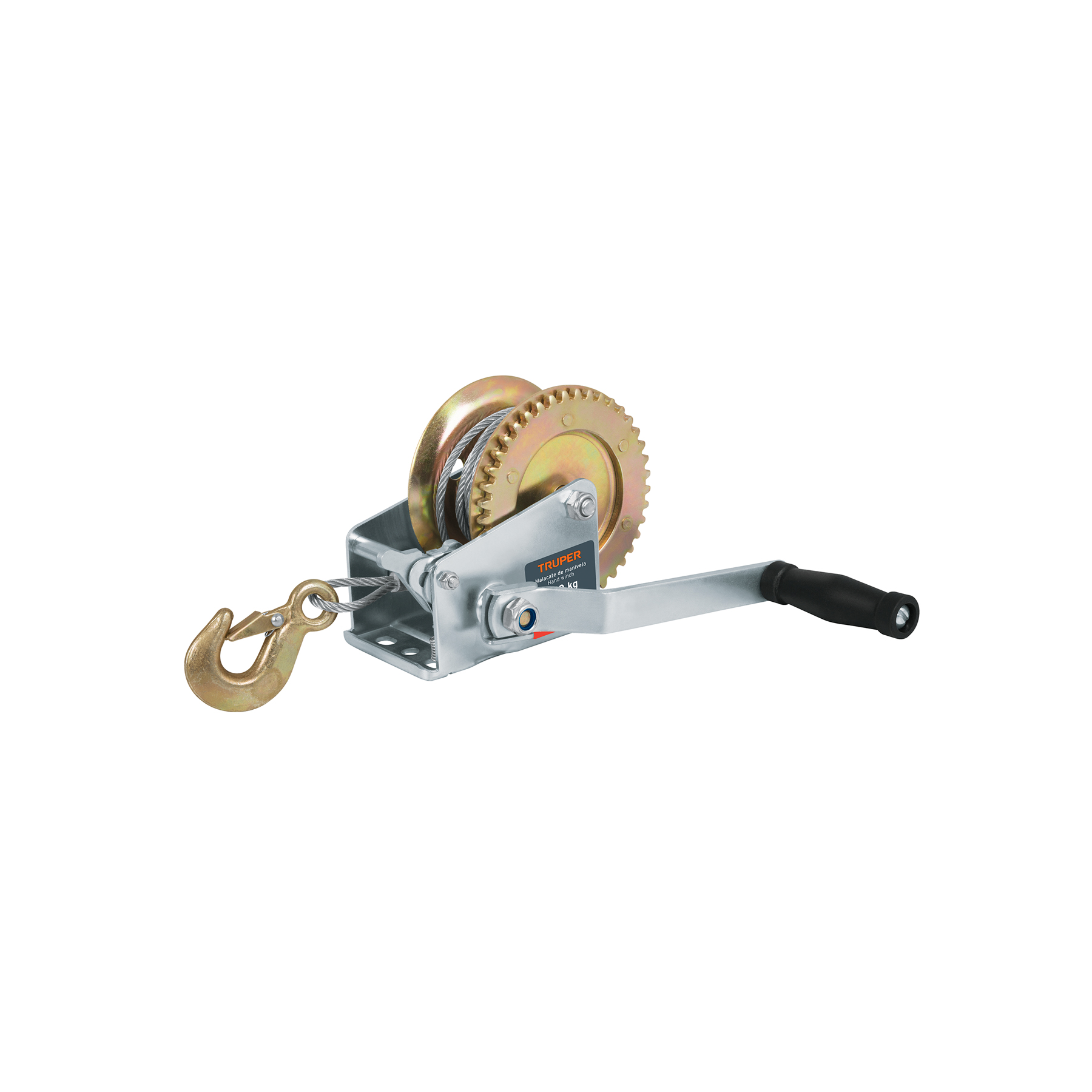 Malacate de manivela con cable, capacidad 650 kg - 14720