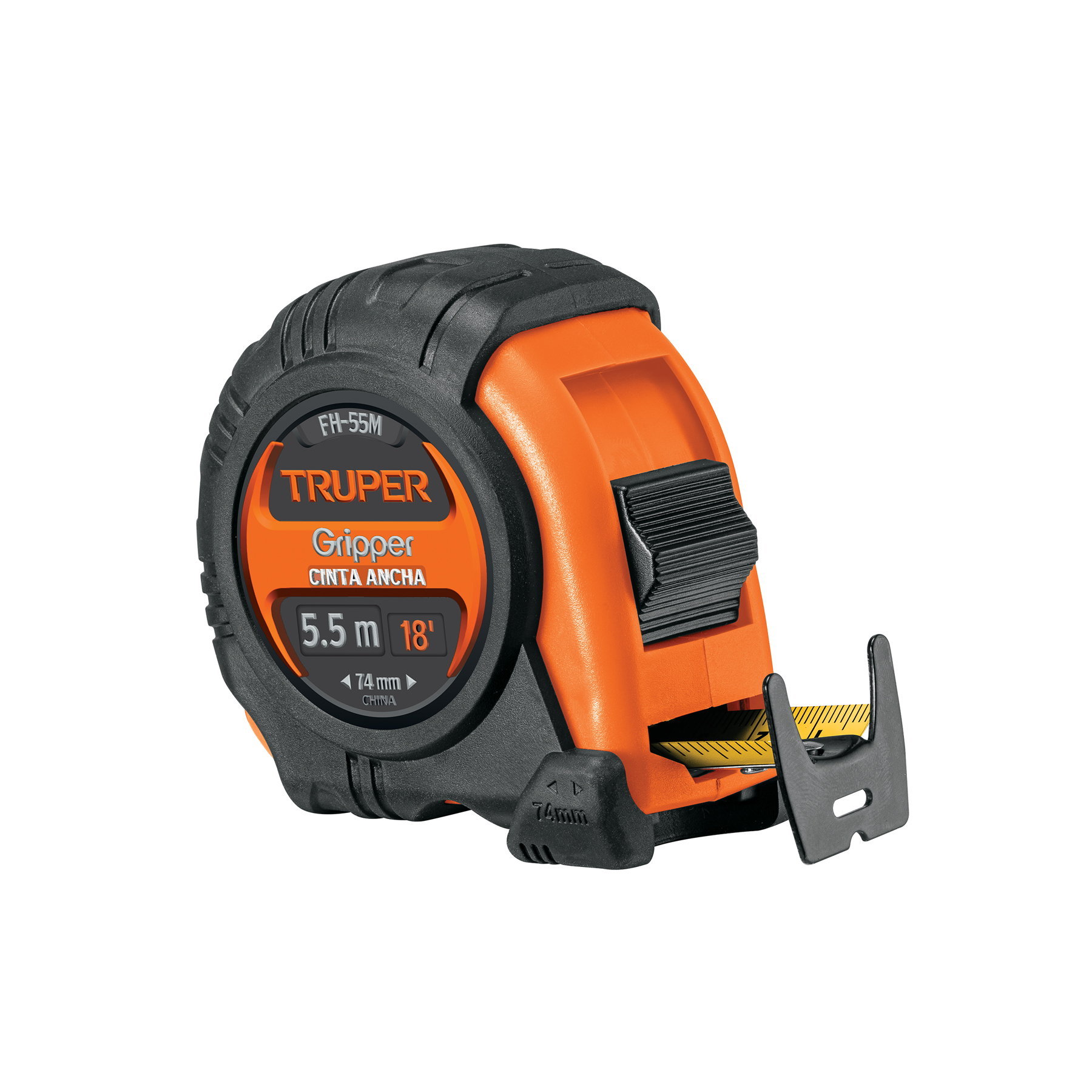 Flexómetro Truper Gripper contra impactos 5.5 m, cinta de 25 mm - 14613