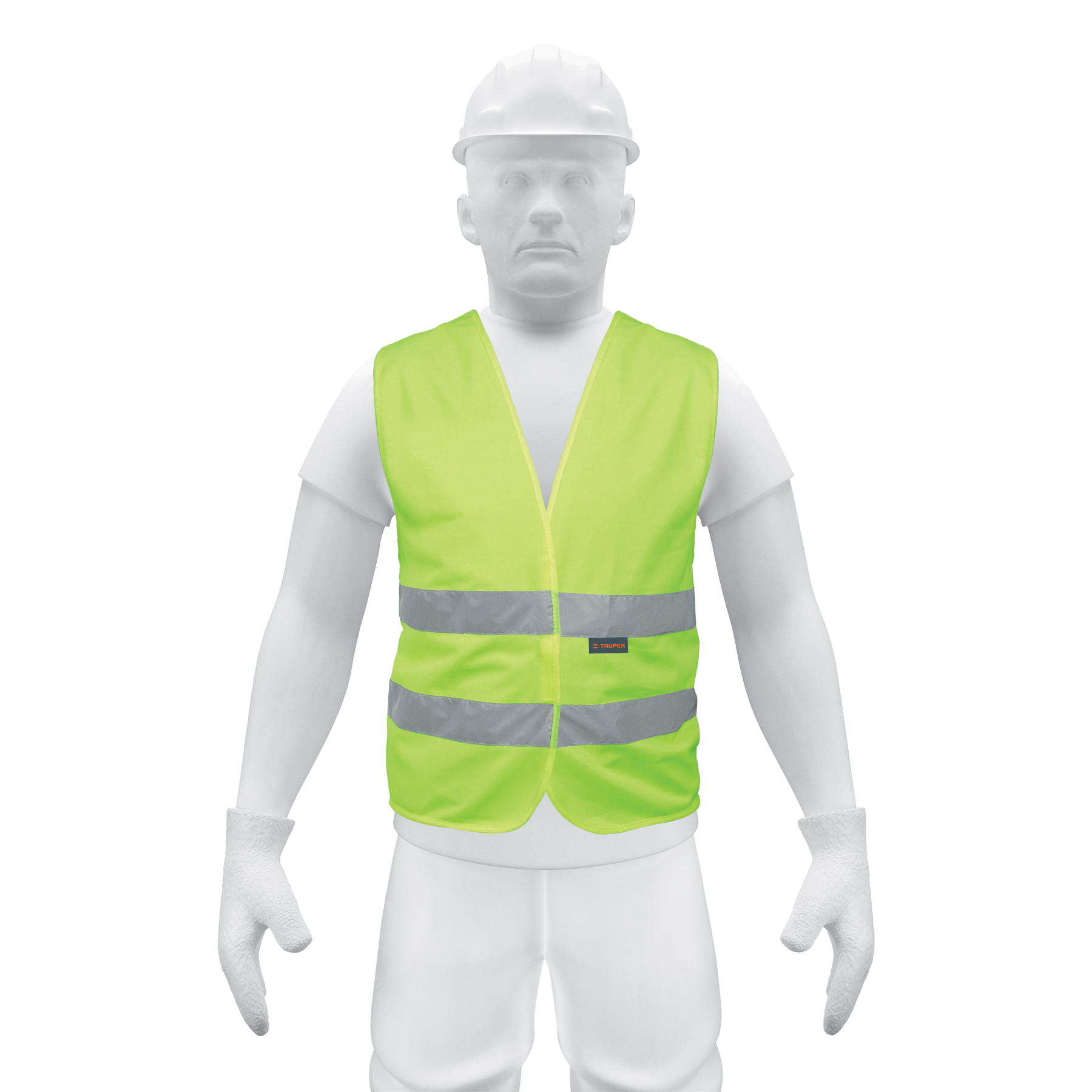 Chaleco de seguridad verde con cintas reflectantes de alta visibilidad - 14425