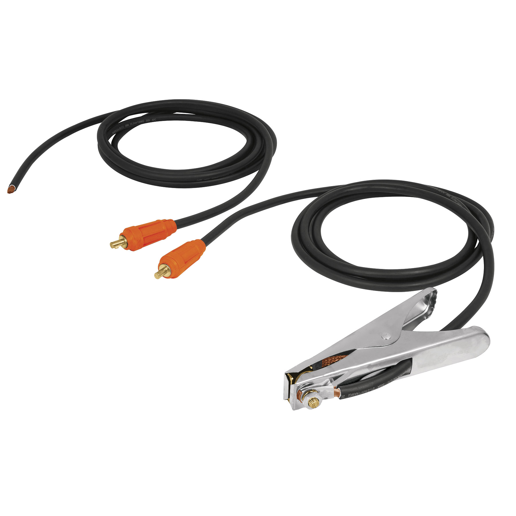 Cables con pinza a tierra para soldadora, 300 A, juego de 2 piezas - 14349