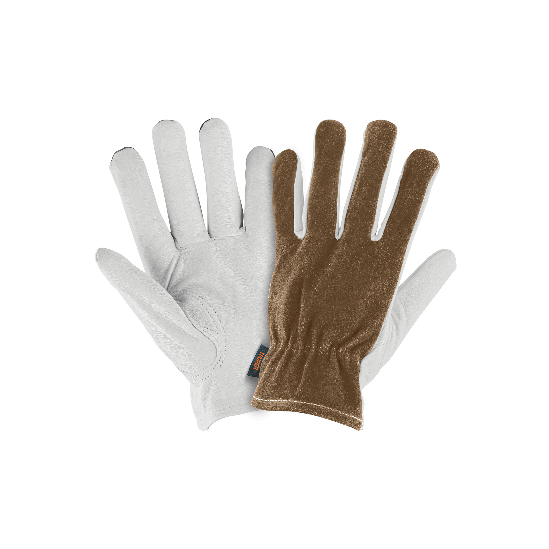 Guantes de trabajo de piel de cabra con dorso de carnaza - 14288