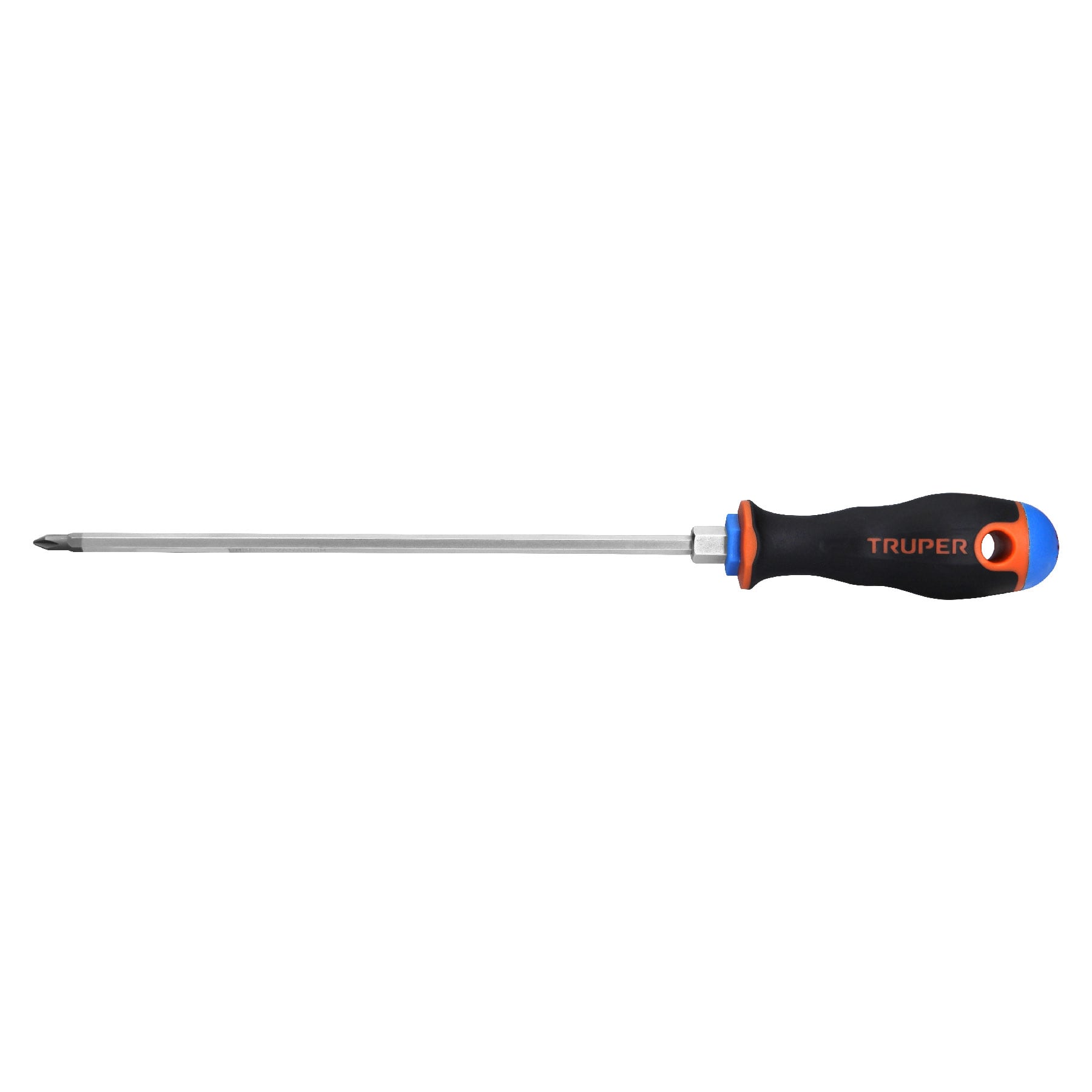 Desarmador de cruz 3/16' x 8' con mango Comfort Grip, Truper - 14070