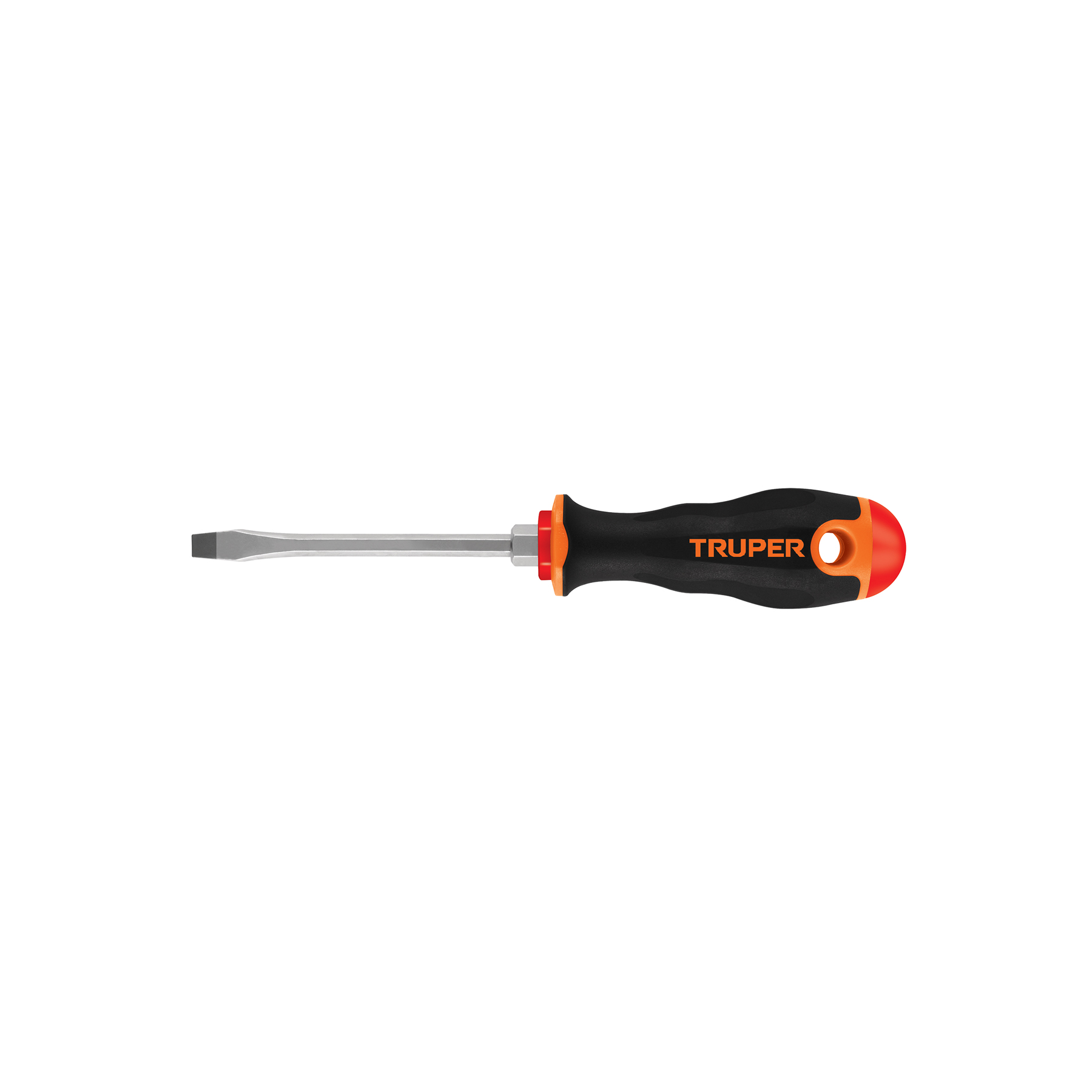 Desarmador plano 1/4' x 4' con mango Comfort Grip, Truper - 13998