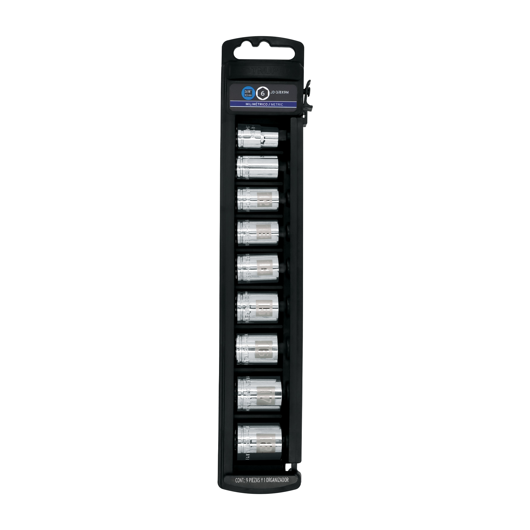 Juego de 9 dados cuadro de 3/8 pulgadas - 13952