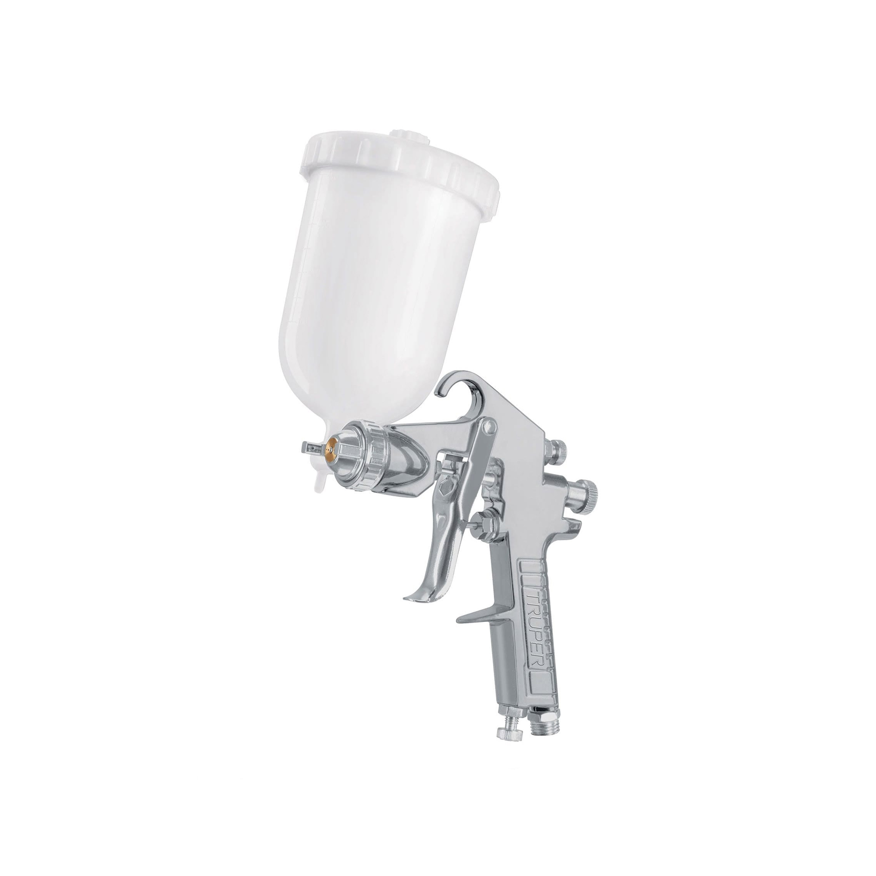 Pistola para pintar por gravedad con vaso plástico de 2 mm - 101857