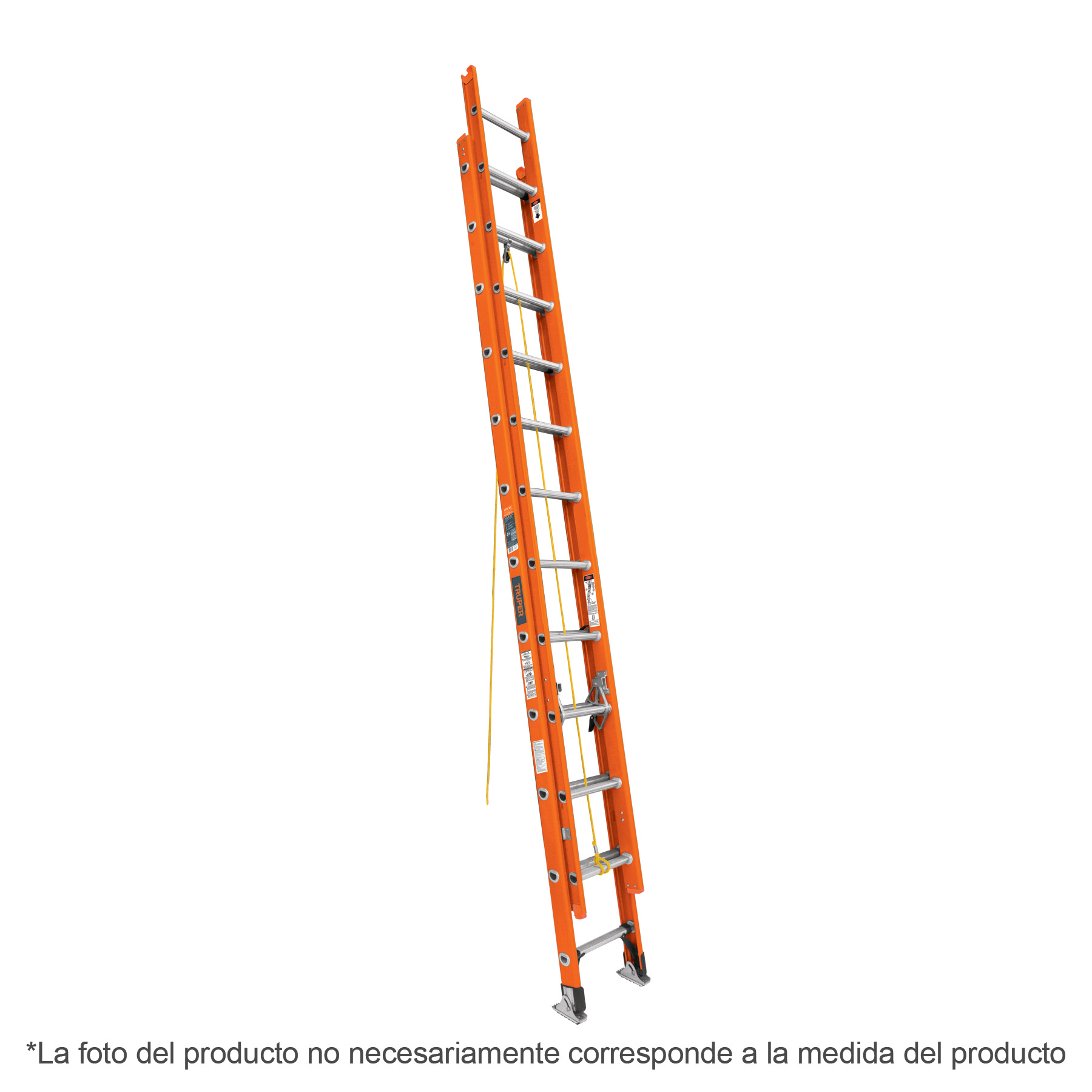 Escalera de extensión tipo II de fibra de vidrio con 28 peldaños - 100229