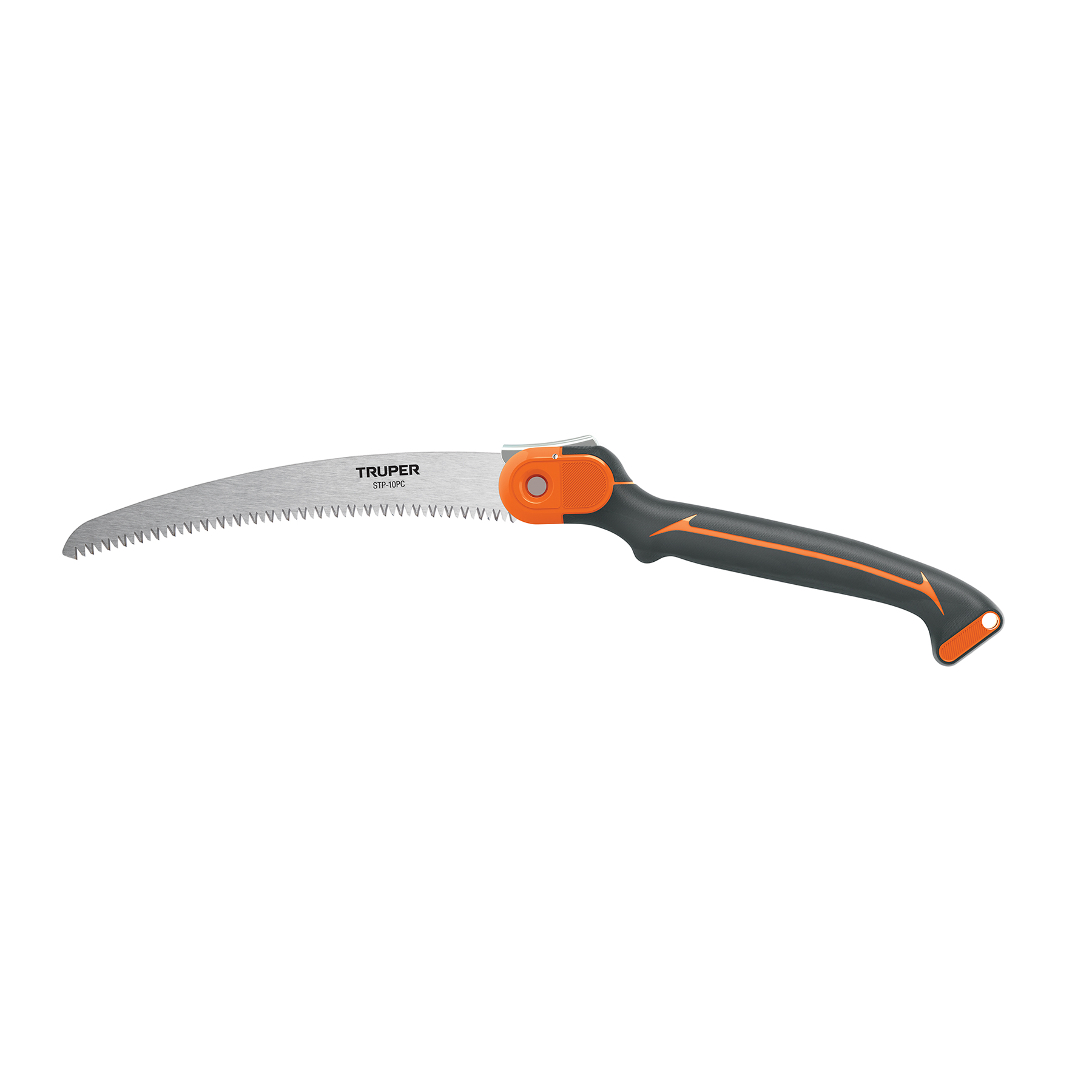 Serrucho plegable de 10 pulgadas con hoja curva y 5 DPP, mango de plástico - 100198