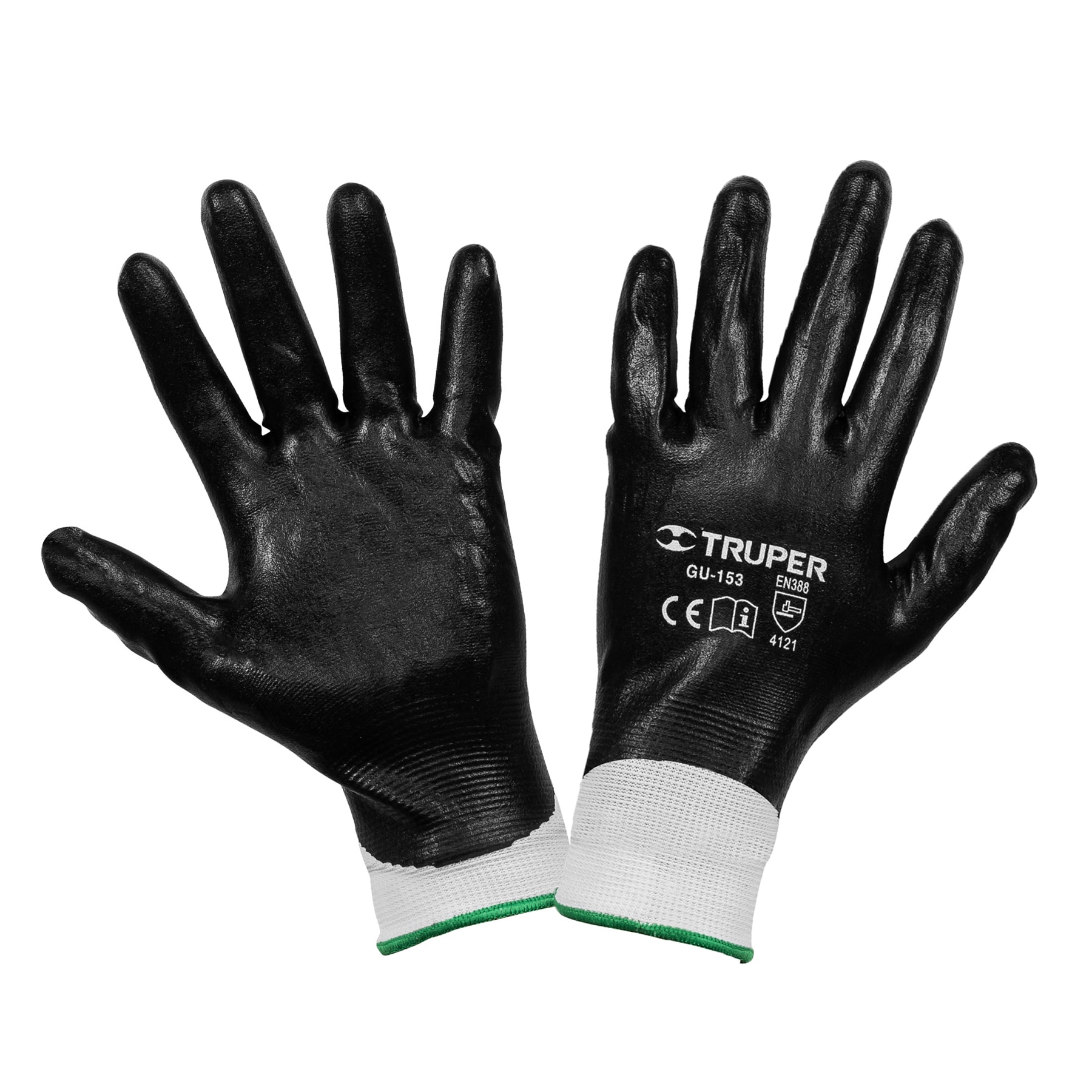 Guantes de poliéster recubiertos de nitrilo, talla G - 18027