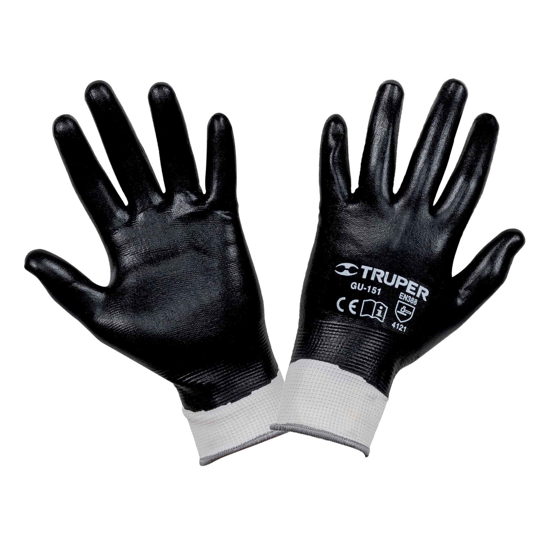 Guantes de poliéster recubiertos de nitrilo, CH - 18025