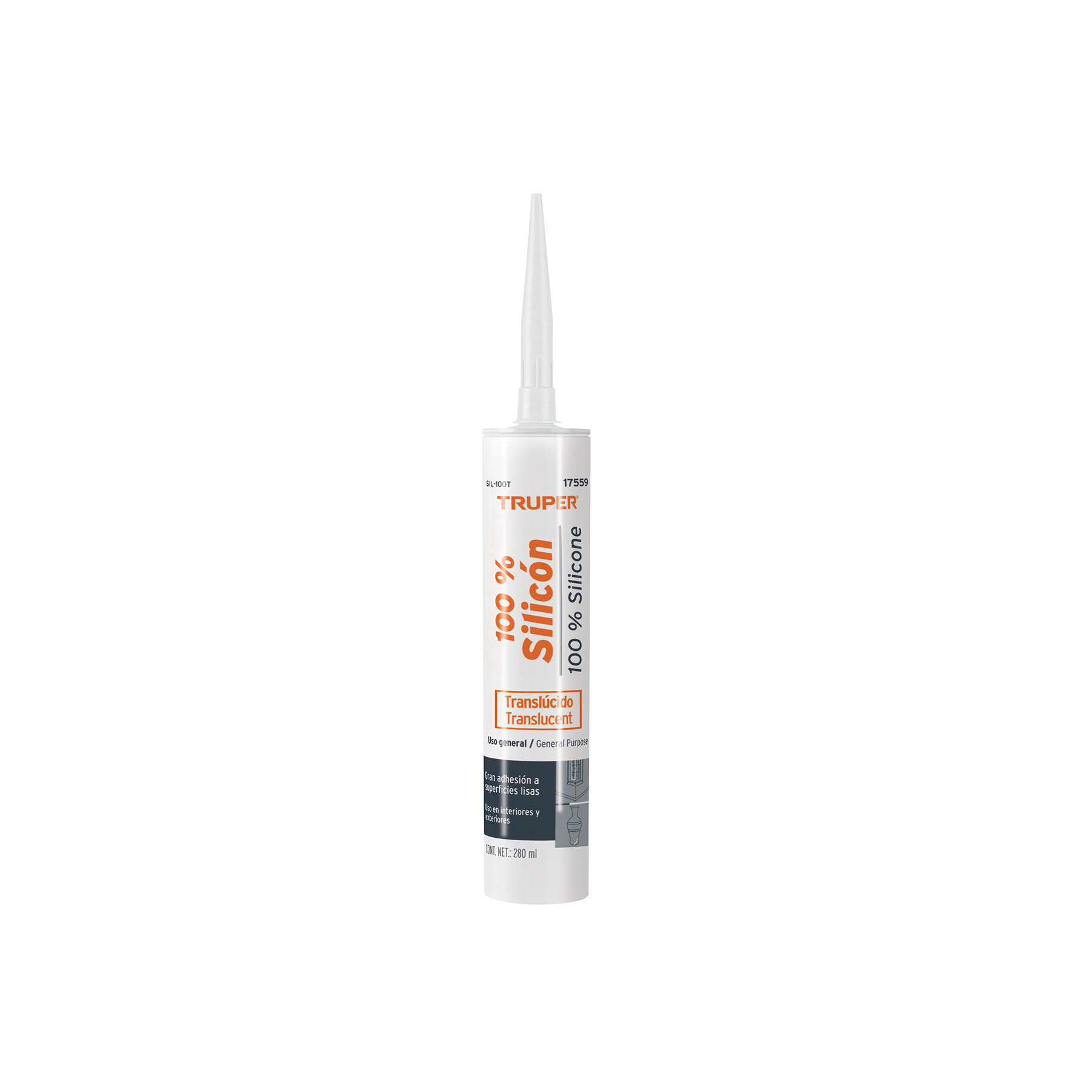Sellador transparente de silicón 280 ml - 17559
