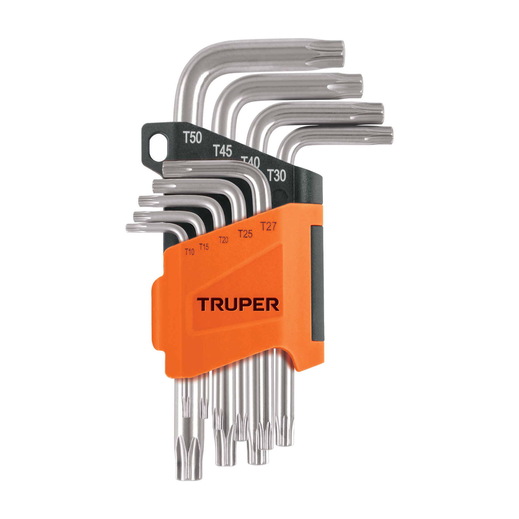 Juego de 9 llaves torx con organizador abatible - 15554