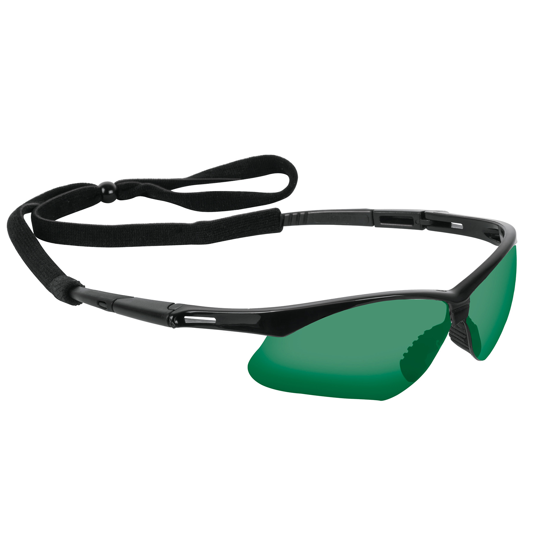 Lentes de seguridad verdes antiempañantes con cordón ajustable - 15178