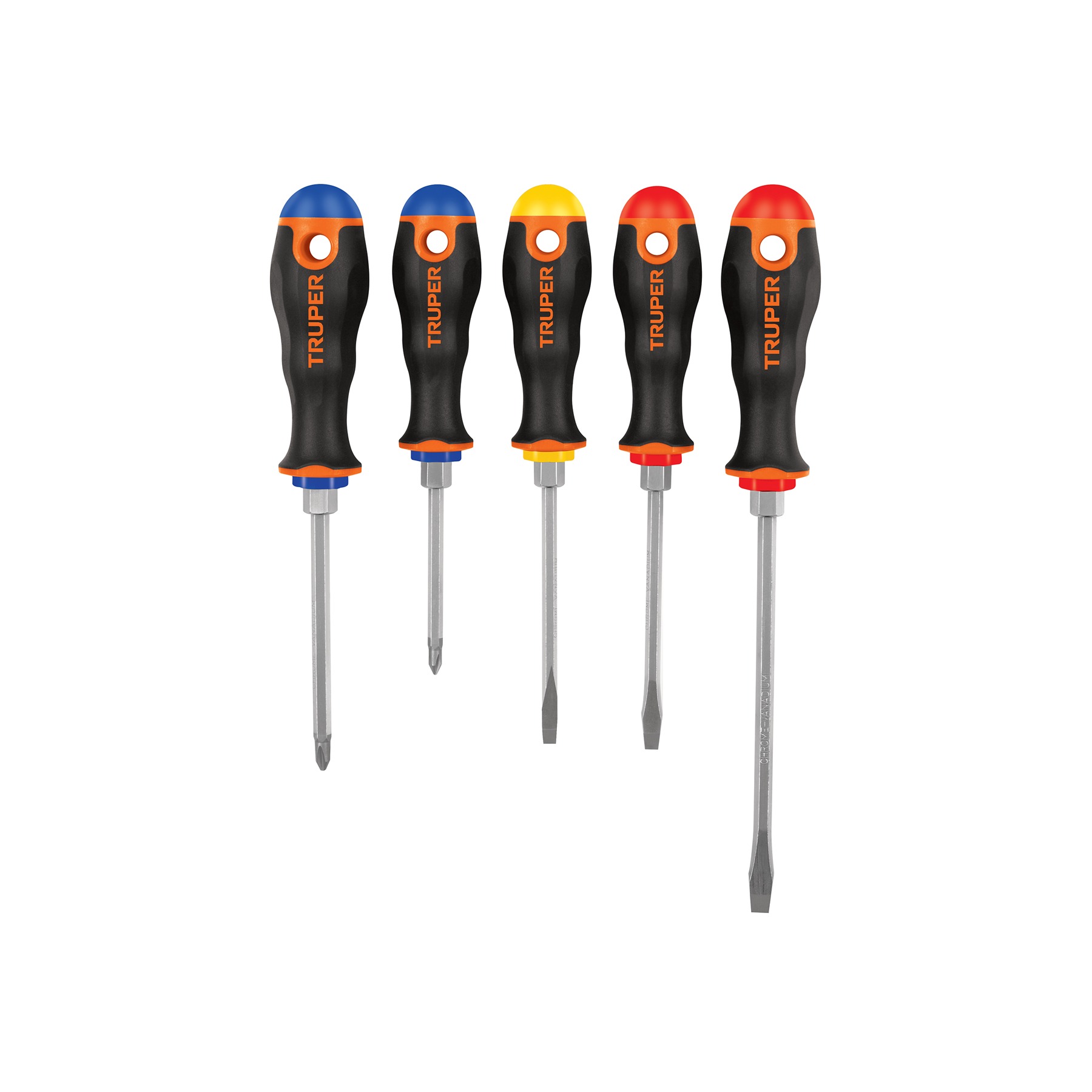 Juego de 5 desarmadores con mango antideslizante Comfort Grip - 14138