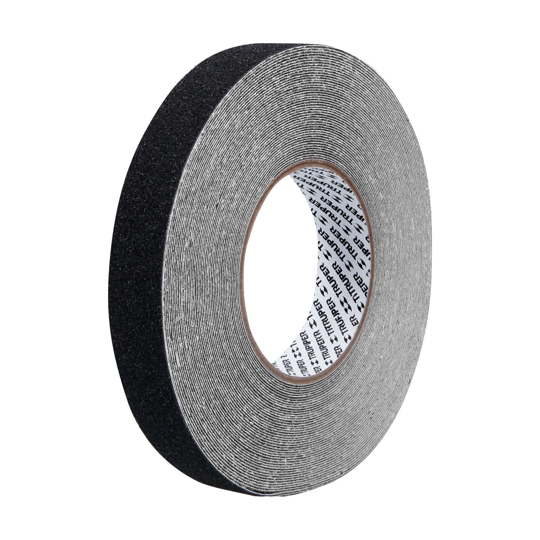 Rollo de cinta antiderrapante negra, 25 mm x 18 m, con superficie abrasiva - 101443