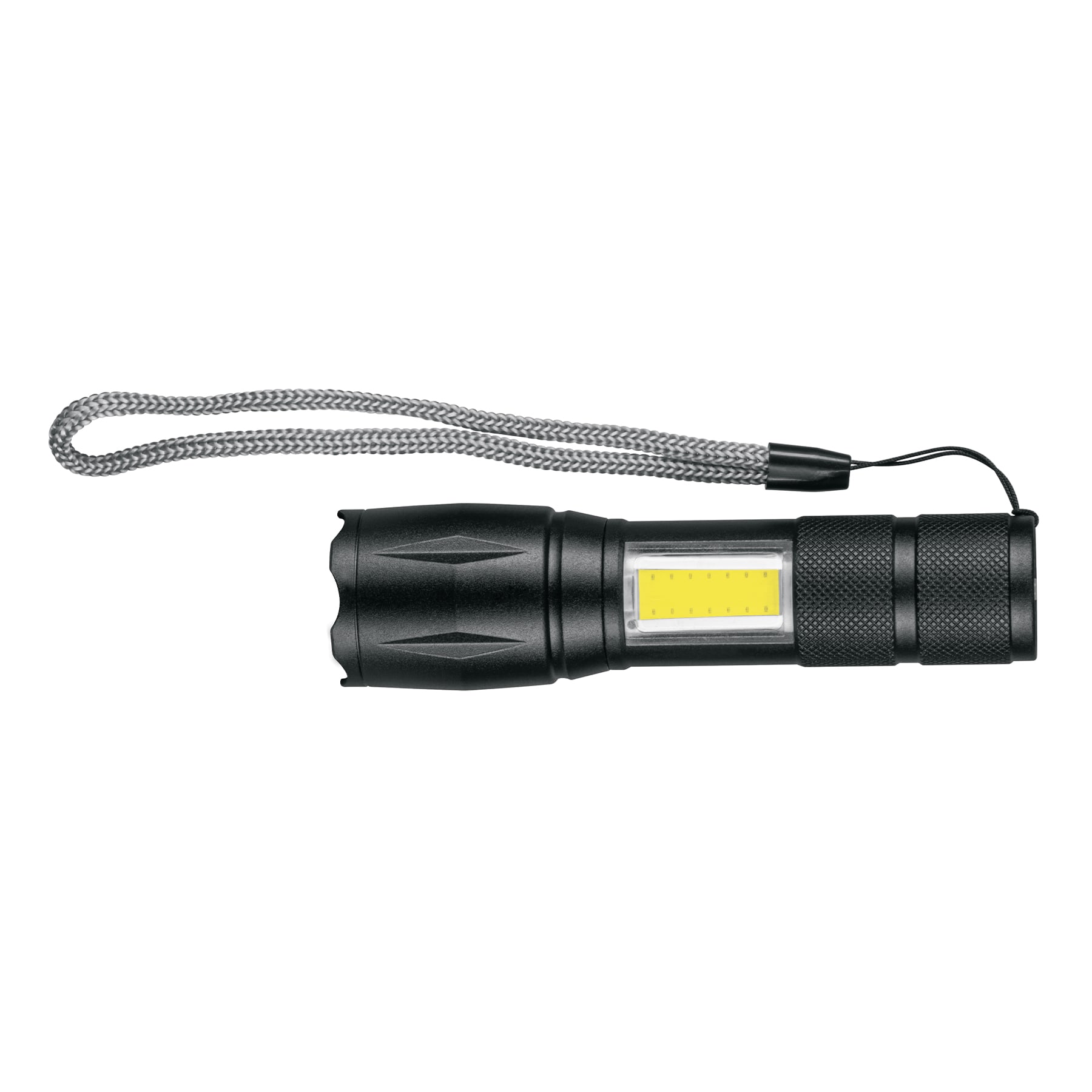 Linterna recargable de 1 LED 270 lúmenes con luz de emergencia - 100371