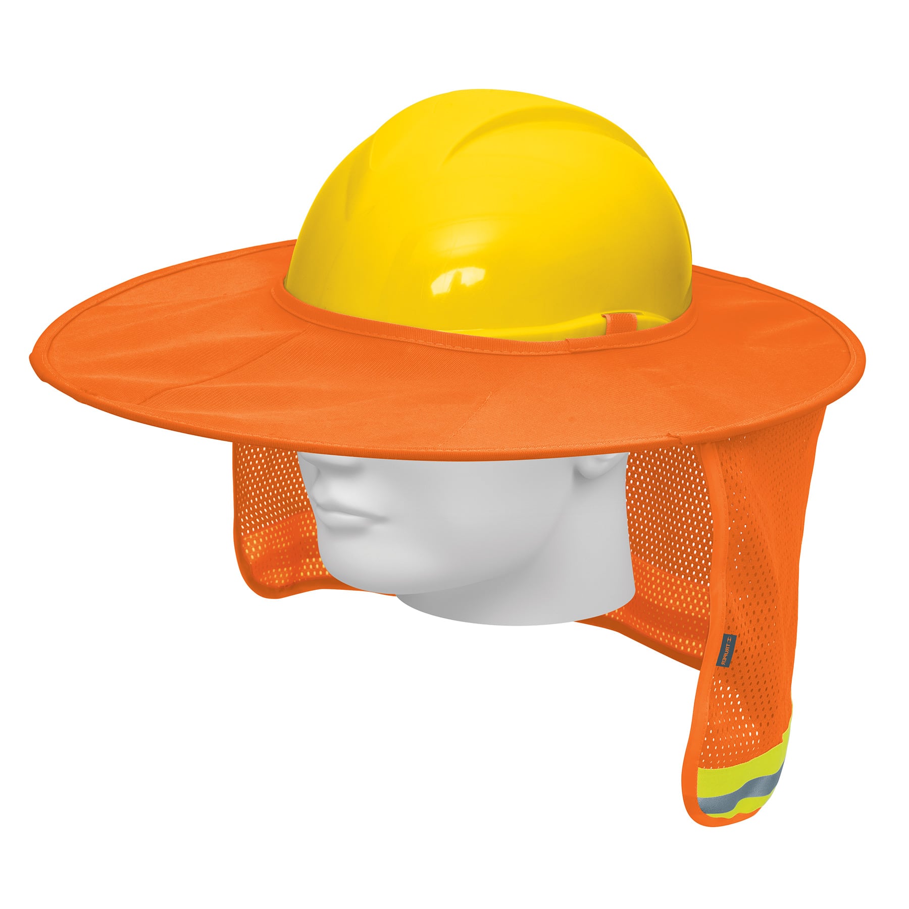 Protector solar plegable para casco, color naranja con reflejante - 100353