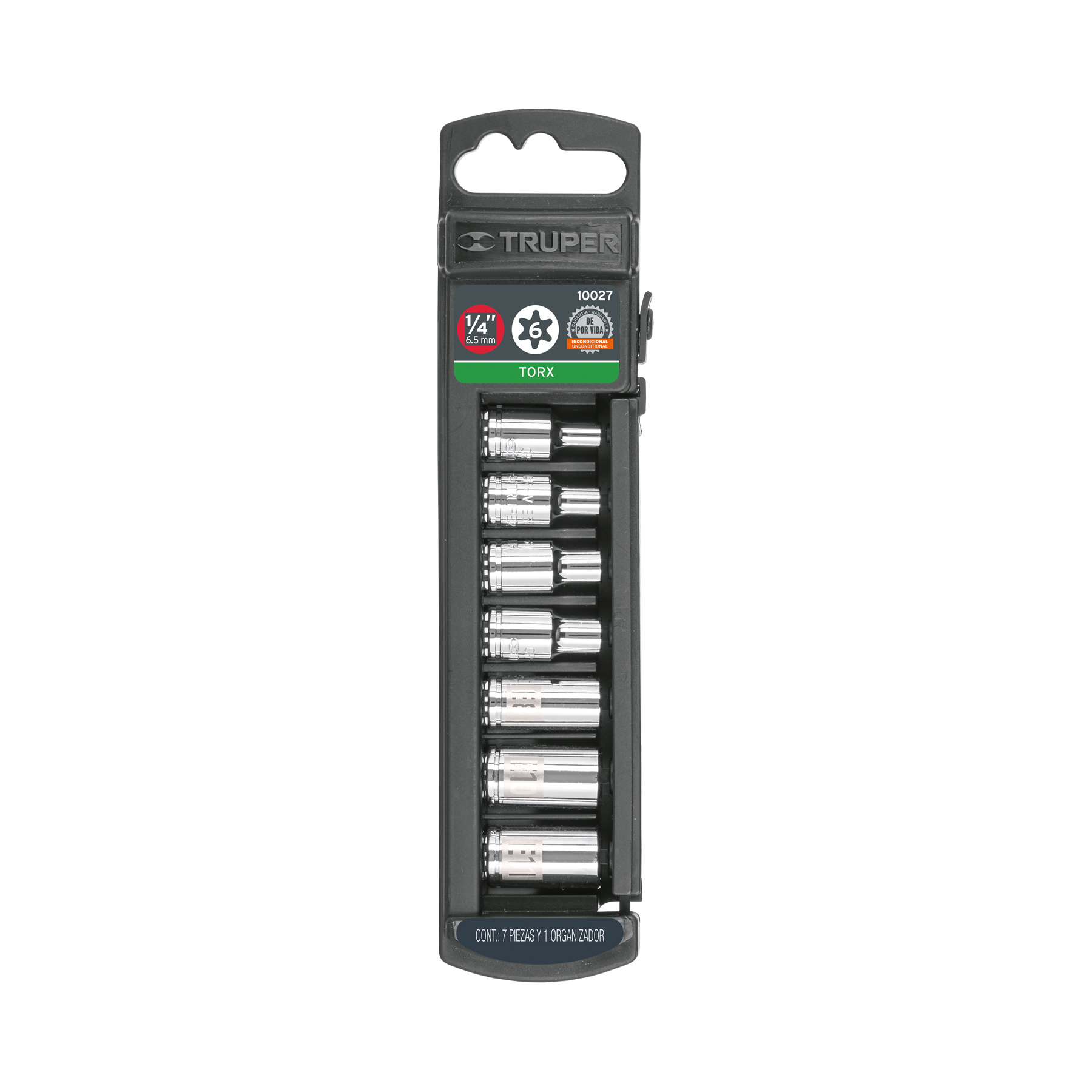 Juego de 7 dados torx cuadro 1/4' - 10027