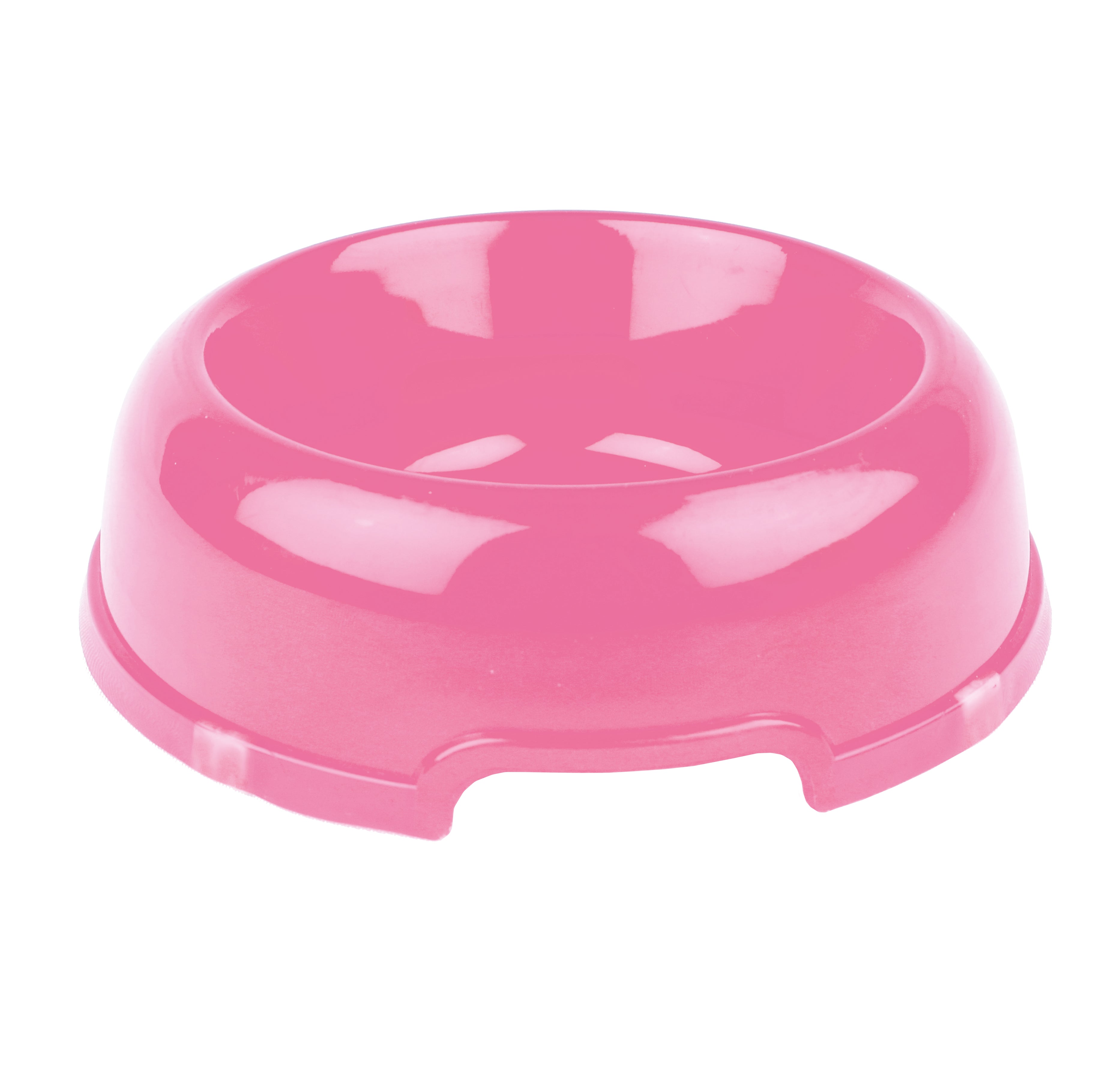 Plato redondo para perro mediano transparente rosa - 653301