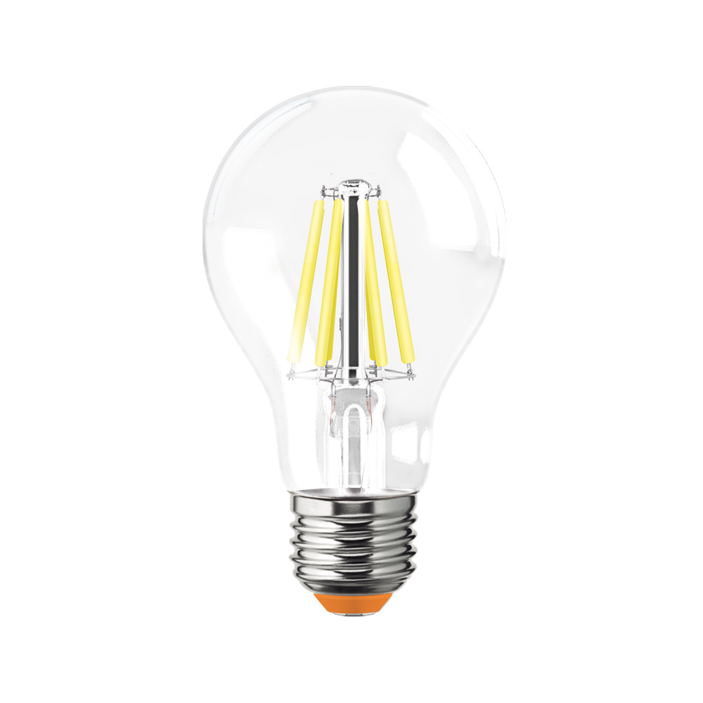 Foco LED filamentos A19 12W luz cálida, caja color - 115598