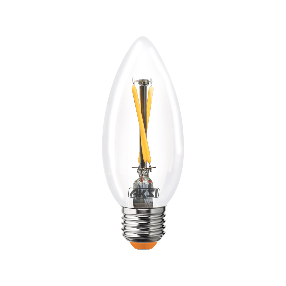 Foco LED filamentos vela 2W luz cálida E27, caja color - 115534