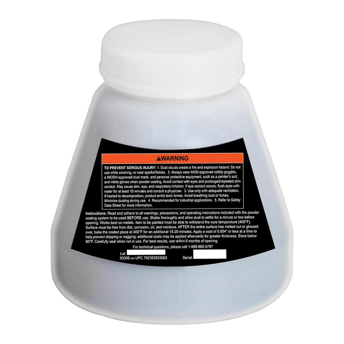 Pintura en polvo de 16 oz color negro mate - 93306