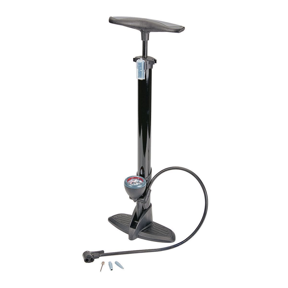 Bomba de aire manual de alto flujo para bicicletas con adaptadores incluidos - 63304