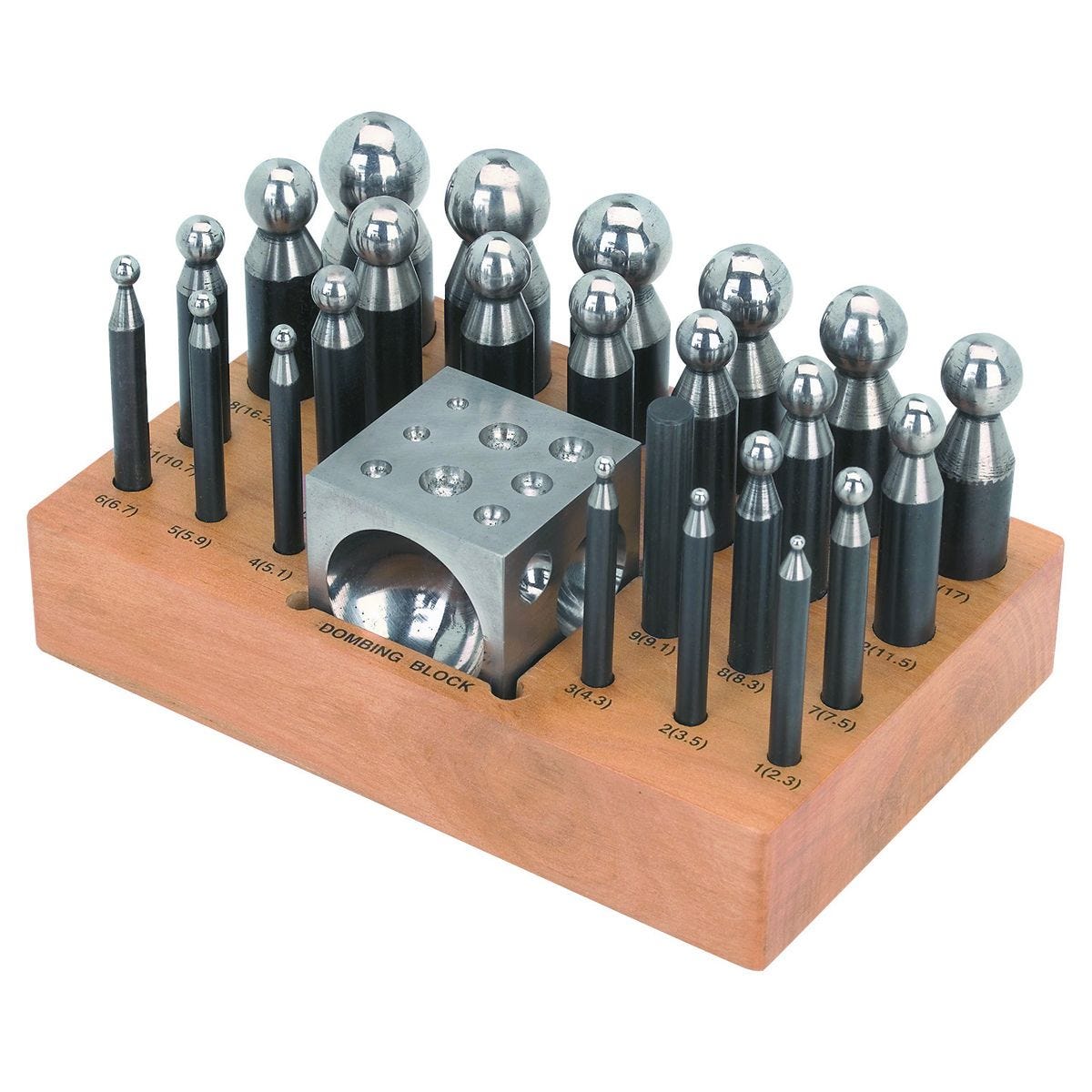 Juego de bloque y punzones para doming, 25 piezas - 93539