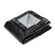Lona extrarresistente de 12 x 16 pies, plateada y negra, de 12 mil, resistente a la intemperie - 59272