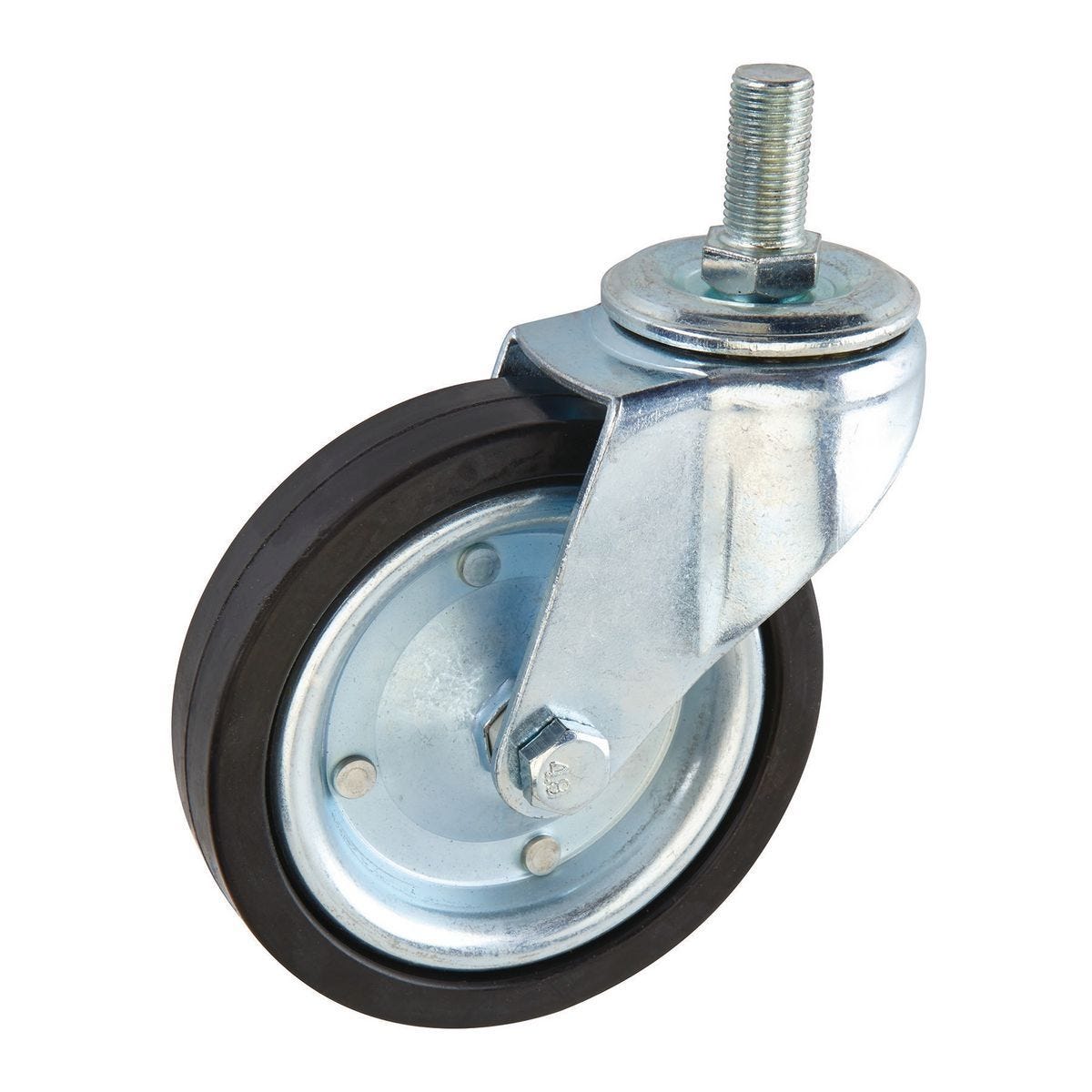 Rueda giratoria de goma de 4 pulgadas con montaje tipo vástago - 90998