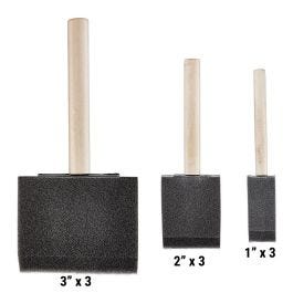 Juego de brochas de espuma de 9 piezas, cabezales biselados para detalles - 56965