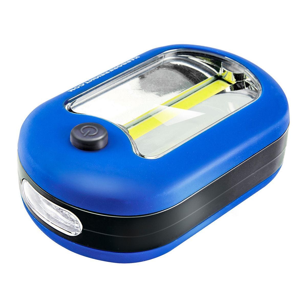 Lámpara de trabajo LED portátil y linterna de 144 lúmenes con base magnética - 63878