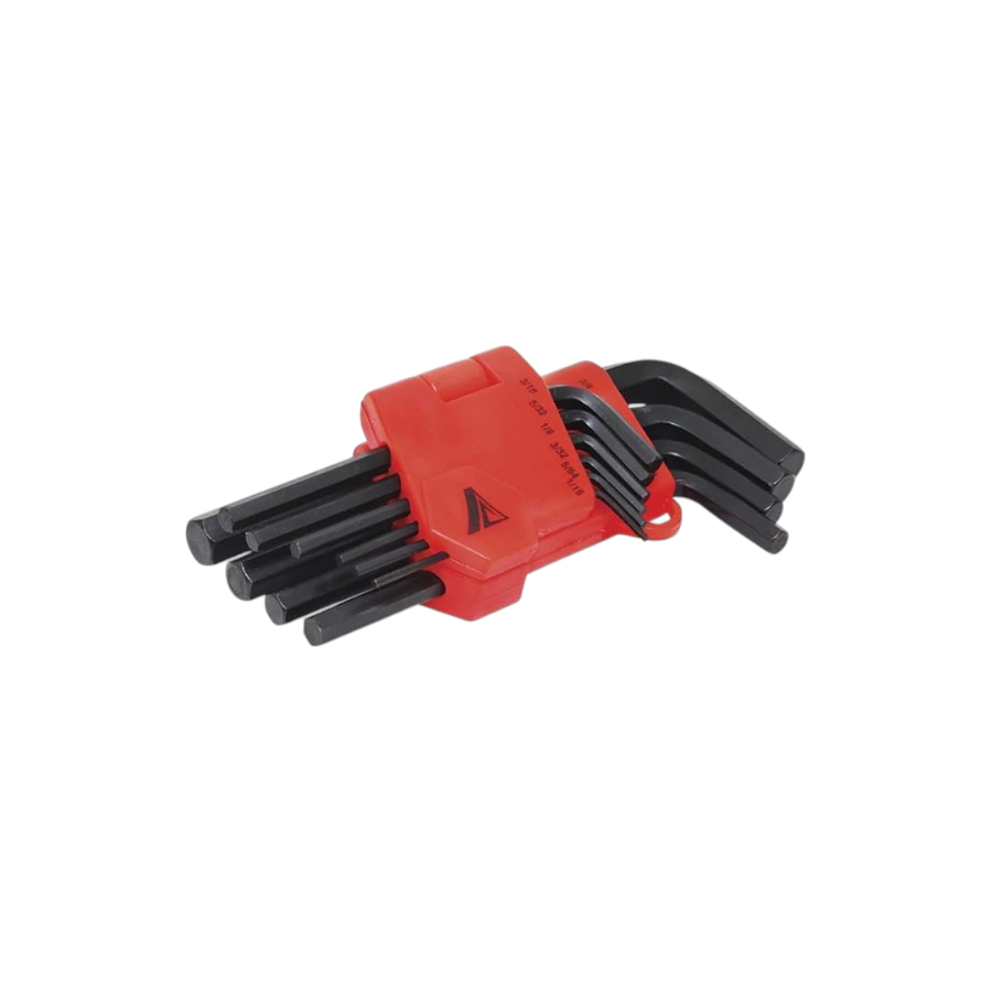 Juego de 10 llaves allen cortas pavonadas, estándar - ST387455