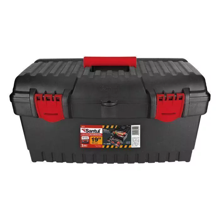 Caja para herramientas de 19 pulgadas negra con charola organizadora - ST364104