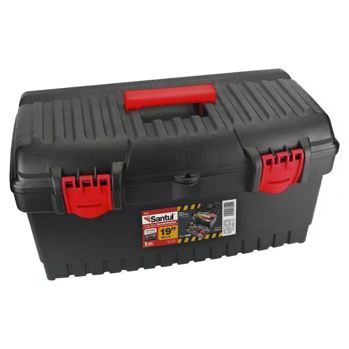 Caja para herramientas de 19 pulgadas negra con charola organizadora - ST364104