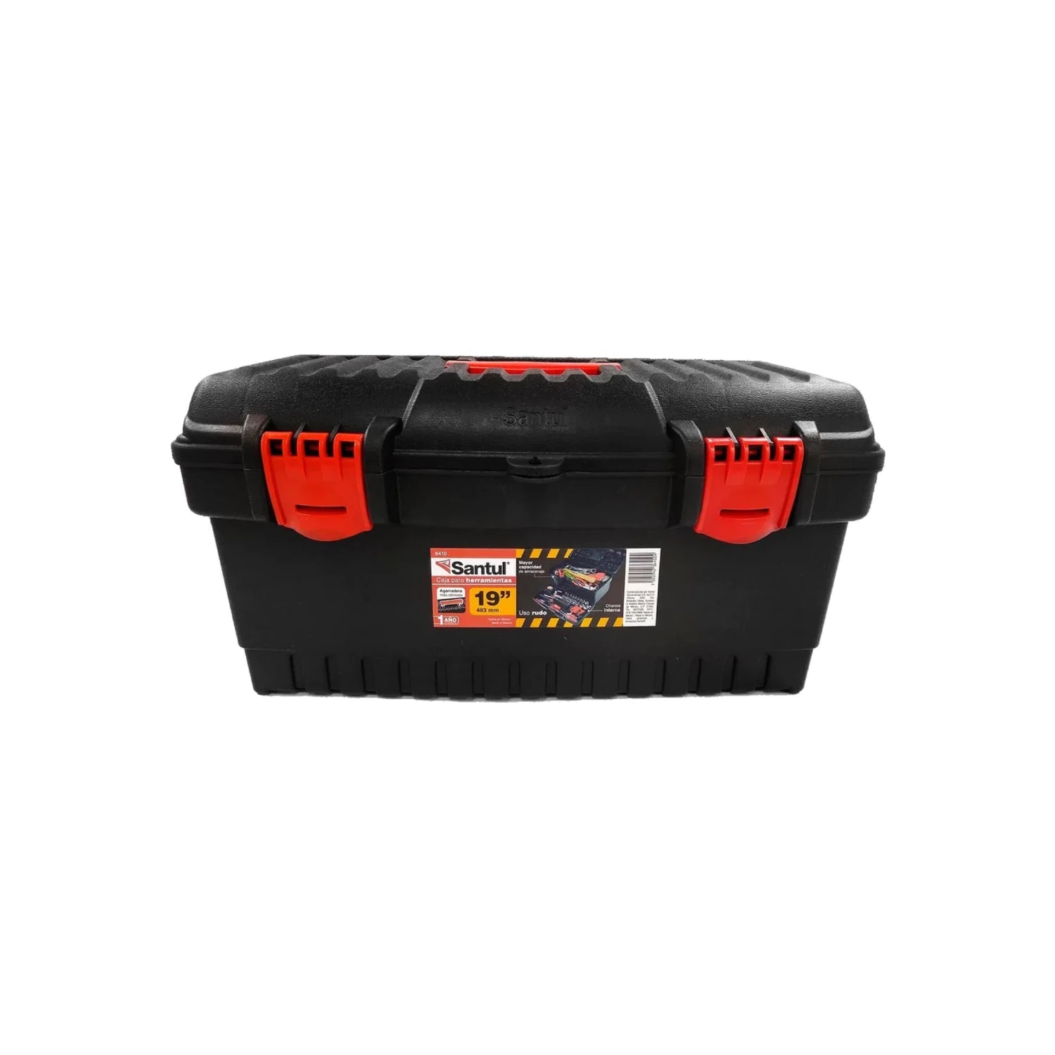 Caja para herramientas de 19 pulgadas negra con charola organizadora - ST364104