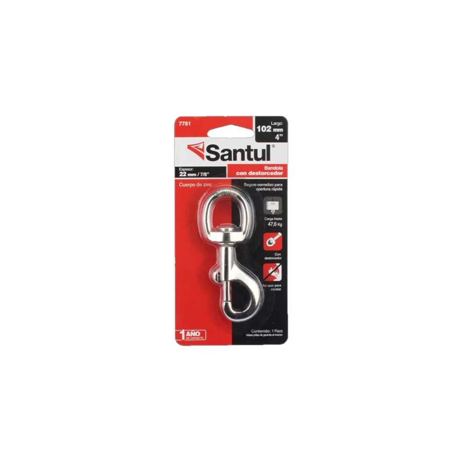 Bandola con destorcedor de zinc 7/8 x 4 pulgadas - ST377814