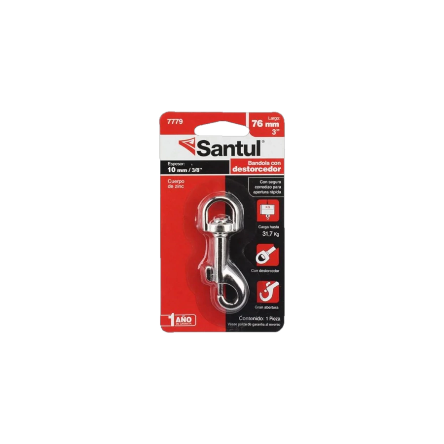 Bandola con destorcedor de zinc 7/16 x 3 pulgadas - ST377791