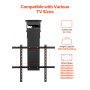 Soporte de techo motorizado para TV de 32 a 70 pulgadas, soporte ajustable eléctrico con inclinación y control remoto, capacidad 110 lbs