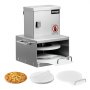 Prensa eléctrica para masa de pizza de 6 pulgadas, acero inoxidable, con 100 hojas de papel pergamino