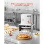 Prensa eléctrica para masa de pizza de 6 pulgadas, acero inoxidable, con 100 hojas de papel pergamino