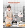 Prensa eléctrica para masa de pizza de 6 pulgadas, acero inoxidable, con 100 hojas de papel pergamino
