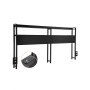 Cabecero para cama king size con estantes, estación de carga y luz LED ajustable, color negro