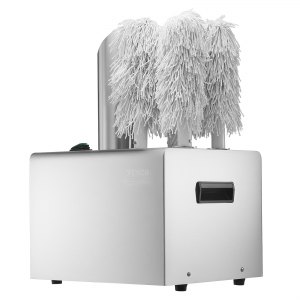 Máquina pulidora de copas eléctrica comercial, 5 cepillos, 330 copas/hora