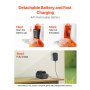Aspersor de mochila eléctrico a batería, 4 galones, 2 varas y 8 boquillas, presión ajustable 0-90 PSI, 4 horas de duración