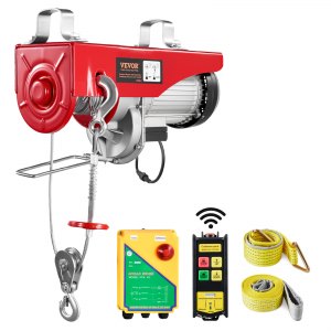 Polipasto eléctrico inalámbrico de 2200 lbs, 1600W 110V con control remoto y motor de cobre, 40 pies de altura de elevación