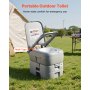 Inodoro portátil con descarga, tanque de desechos de 7.9 galones, 200 usos, para camping y viajes